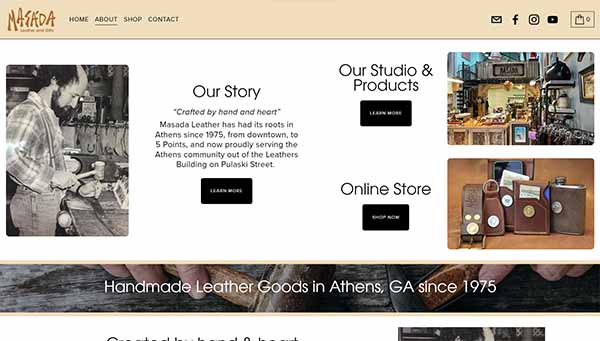 masada leather website